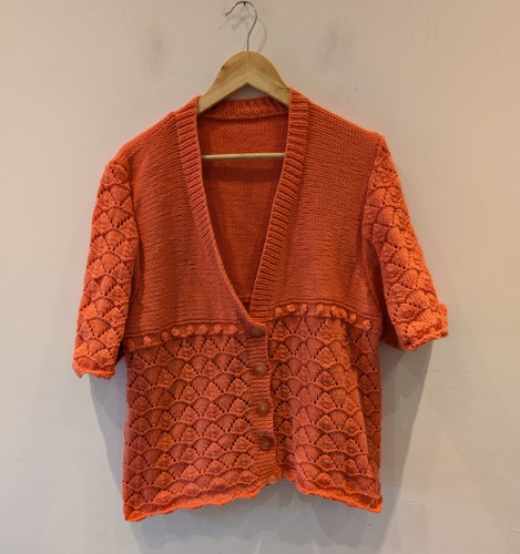 Hand knitted orange - knitted,