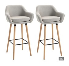 HOMCOM Set of 2 Bar Stools