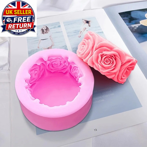 Round rose flowers soap - rose,