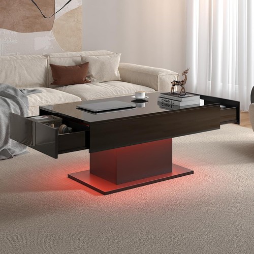 High gloss led coffee table - led,
