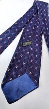 TOOTAL VINTAGE 1950S BLACK QUALITY BLUE SQUARES TIE/FESTIVAL/REVIVALIST/GOODWOOD