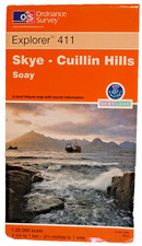 Ordnance Survey Explorer Map 411 Skye - Cuillin Hills Soay