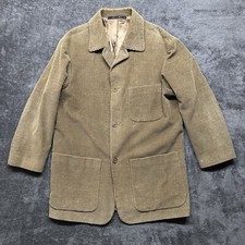 Vintage Movimento Jacket Mens XL Brown Button Up Corduroy Coat Pockets Italy