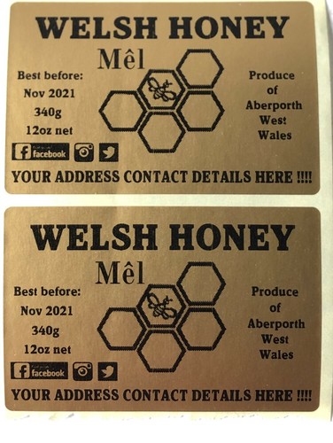 Honey jar labels - honey, labels,