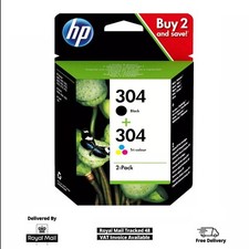 Genuine HP 304 Black and Colour Ink Cartridge for HP Deskjet 2600 Printers
