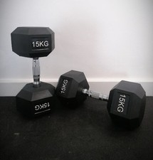 hex dumbells 22.50kg -£67.50 - various weights