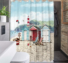 Beach Hut Shower Curtain
