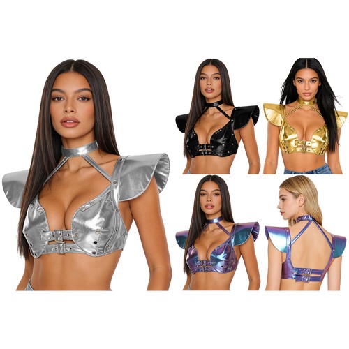 Women halter gothic crop - crop, top