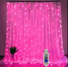 3Mx3M 300 Led Pink Curtain