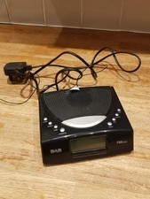 Technika Black DAB Radio & Alarm Clock Bedside Small Snooze Working Model 109CRF