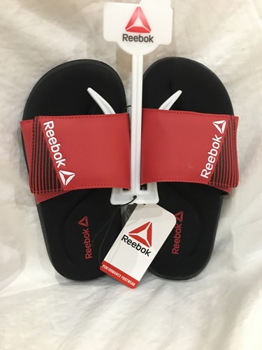Reebok boys slides - black, &