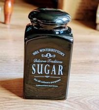 Mrs Winterbottom's Traditional Ceramic Black Tea Coffee Sugar Storage Jars