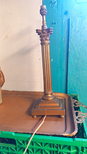 Ornate column table lamp - ornate,
