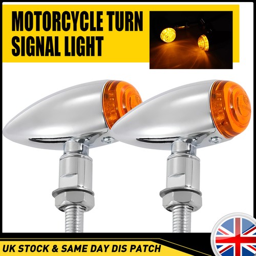 Motorcycle amber chrome - 2x,