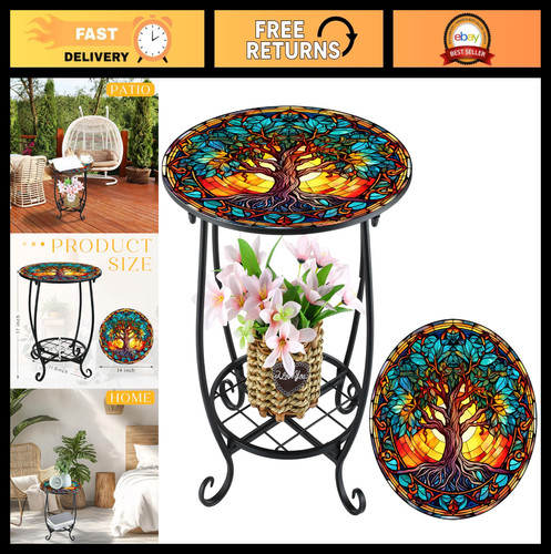 Round mosaic outdoor side - round,