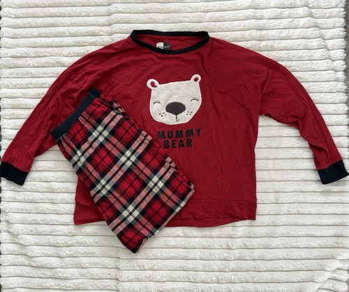 Next mummy bear pyjama set - set, red
