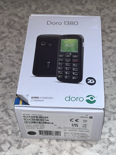 Doro 1380 black - unlocked, 8mb
