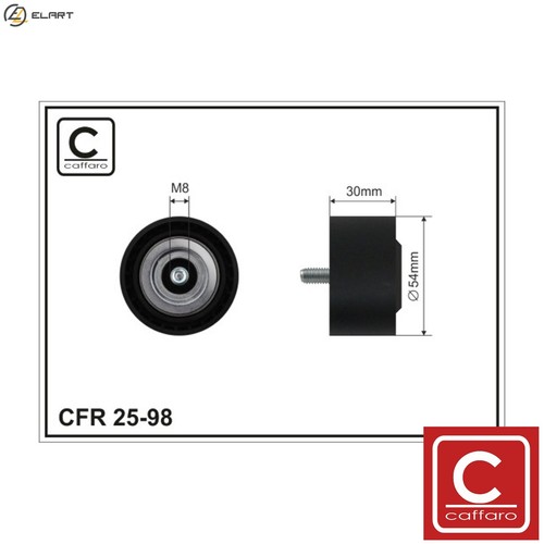 Deflectionguide pulley vribbed - pulley,