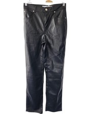 Bershka Black Faux Leather Trousers Size S Fashion Trendy Stylish