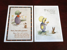 TWO ORIGINAL  MABEL LUCIE ATTWELL CHILDREN TUCK POSTCARDS, NURSERY RHYMES.