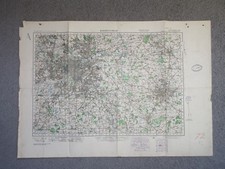 ORIG WW2 OS LINEN BACKED MAP