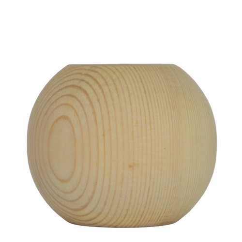 Small pine plain bun - pine, 67mm