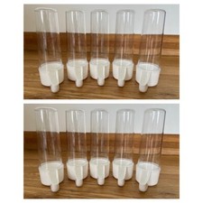 10 x 110cc Cage Bird Water Drinker / Feeder for Finch, Canary, Budgie Aviary