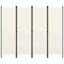 4-Panel Room Divider Cream