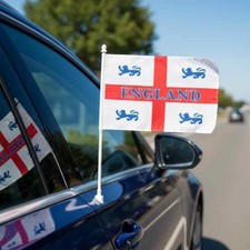 England Car Flag Window