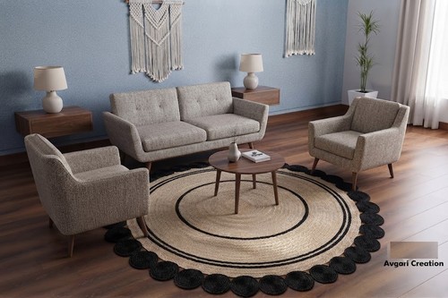 Rug round - round, farmhouse