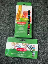 DERWENT oil pastels ( used )  & metallic markers (new) 