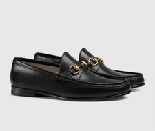 GUCCI 1953 Black Leather Horsebit Loafer Shoes Mens Size UK 12, US 13, EU 47