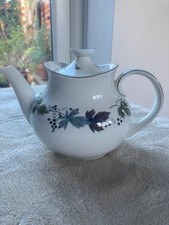 Royal Doulton Burgundy Teapot Small Leaf Design 