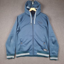 G STAR RAW Jacket Mens XL Blue Bomber Windbreaker Hooded Softshell Fleece