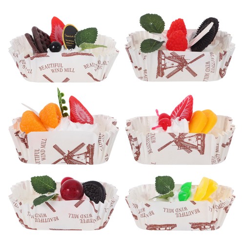 6pcs faux cupcake decor - faux,