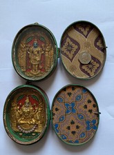 HINDU ANTIQUE PORTABLE SHRINES VISHNU LAKSHMI