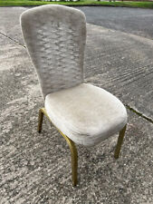 Job Lot 3 Beige Stacking Side Chairs Restaurant Bar Bistro Cafe Spare