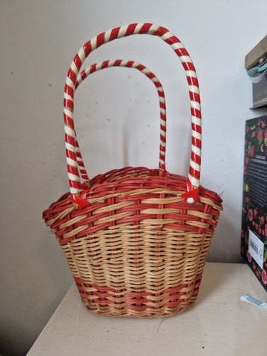 Vintage small woven wicker