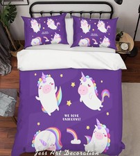 3D Purple Unicorn Rainbow Star