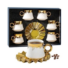 6-Piece Turkish Ceramic Coffee