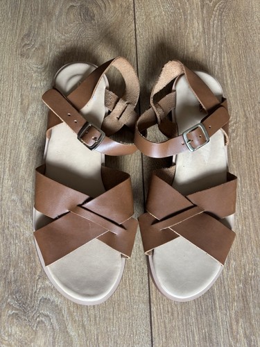 Clarks ladies tan leather flat - tan,