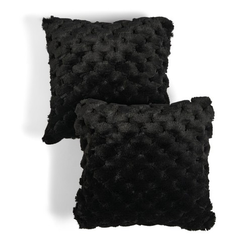 Black jumbo waffle faux - x,