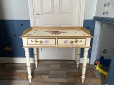 Unique Hand-Painted Console Dressing Table - Butterflies & Roses - Upcycled