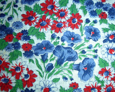 Vtg Feedsack Fabric Full Open