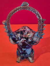 Murano Style Basket Glass