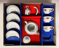 Vintage Children's China Tea Set Circa 1960s Boxed One Cup Missing