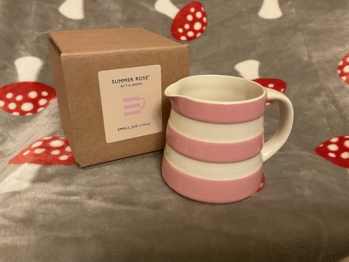 Cornishware pink striped small - cornishware,