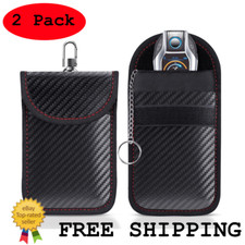 2 Pack Car Key Signal Blocker Case Faraday Cage Pouch Keyless RFID Blocking Bag