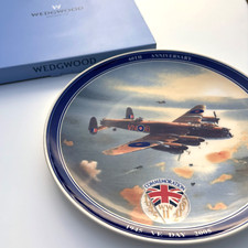 RAF 60th Anniversary 1945 VE Day 2005 Lancaster Wedgwood Plate - Daily Mail