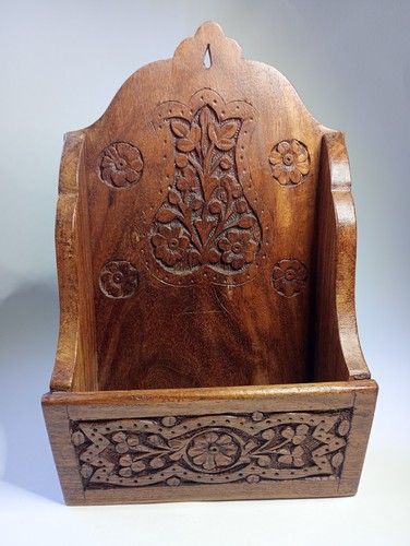 Vintage indian carved wooden - vintage,